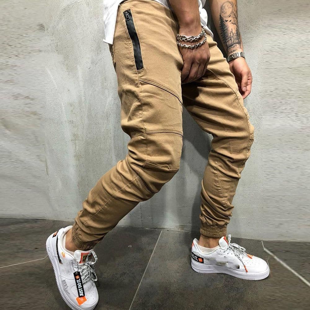 image-MarchWind Pencil Pants Joggers Sweatpants Mens Hip Hop Solid Slim
