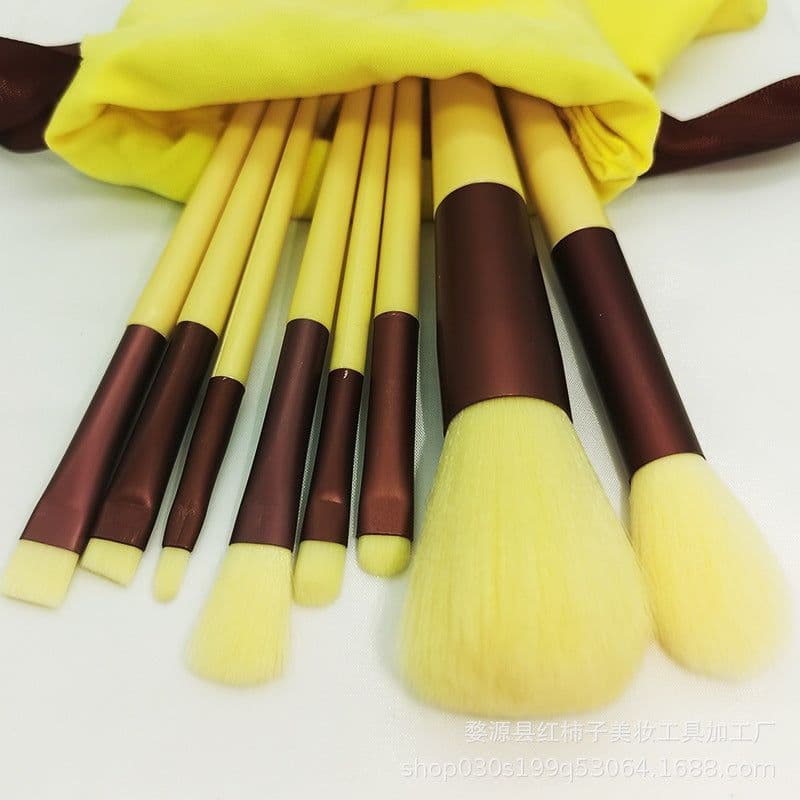 image-Beauty four seasons green makeup brush set bristles soft 13 blush eye shadow concealer foundation loose powder highlight brush