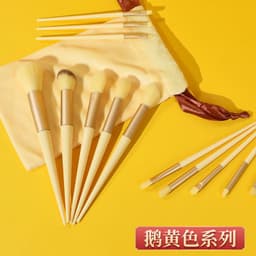 image-Beauty four seasons green makeup brush set bristles soft 13 blush eye shadow concealer foundation loose powder highlight brush