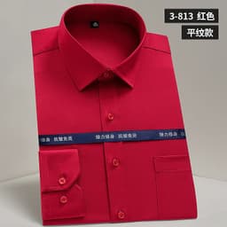 image-Workwear mercerized elastic shirt men's long-sleeved professional wear tooling shirt anti-Zou spandex solid color shirt logo