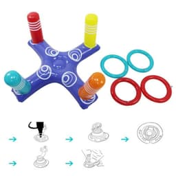 image-Inflatable cross ferrule PVC inflatable floating row water entertainment interactive game outdoor play inflatable toys