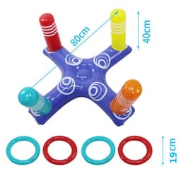image-Inflatable cross ferrule PVC inflatable floating row water entertainment interactive game outdoor play inflatable toys
