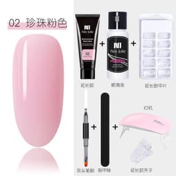 image-15ml Nail Extension Glue Set Nail Mold Double-ended Brush Nail Crystal Extension Glue Set Nail Polish Glue Set