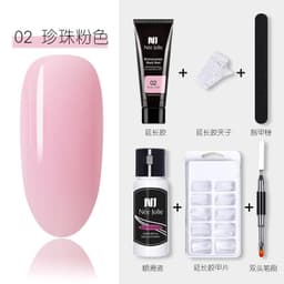 image-15ml Nail Extension Glue Set Nail Mold Double-ended Brush Nail Crystal Extension Glue Set Nail Polish Glue Set