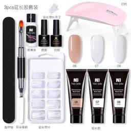 image-15ml Nail Extension Glue Set Nail Mold Double-ended Brush Nail Crystal Extension Glue Set Nail Polish Glue Set