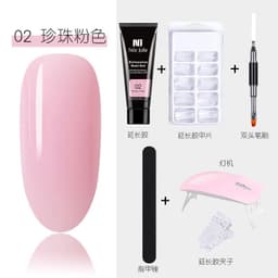 image-15ml Nail Extension Glue Set Nail Mold Double-ended Brush Nail Crystal Extension Glue Set Nail Polish Glue Set