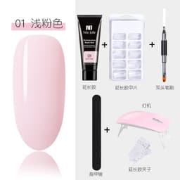 image-15ml Nail Extension Glue Set Nail Mold Double-ended Brush Nail Crystal Extension Glue Set Nail Polish Glue Set