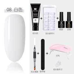 image-15ml Nail Extension Glue Set Nail Mold Double-ended Brush Nail Crystal Extension Glue Set Nail Polish Glue Set