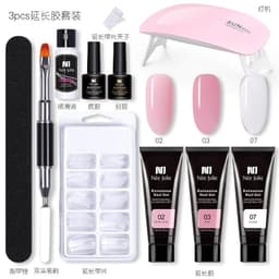 image-15ml Nail Extension Glue Set Nail Mold Double-ended Brush Nail Crystal Extension Glue Set Nail Polish Glue Set