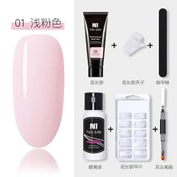 image-15ml Nail Extension Glue Set Nail Mold Double-ended Brush Nail Crystal Extension Glue Set Nail Polish Glue Set