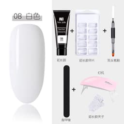 image-15ml Nail Extension Glue Set Nail Mold Double-ended Brush Nail Crystal Extension Glue Set Nail Polish Glue Set