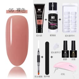 image-15ml Nail Extension Glue Set Nail Mold Double-ended Brush Nail Crystal Extension Glue Set Nail Polish Glue Set