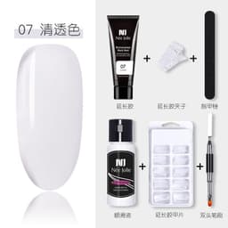 image-15ml Nail Extension Glue Set Nail Mold Double-ended Brush Nail Crystal Extension Glue Set Nail Polish Glue Set