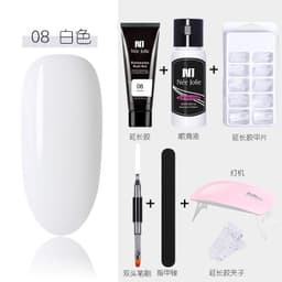 image-15ml Nail Extension Glue Set Nail Mold Double-ended Brush Nail Crystal Extension Glue Set Nail Polish Glue Set