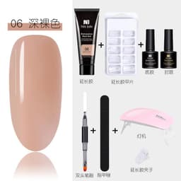 image-15ml Nail Extension Glue Set Nail Mold Double-ended Brush Nail Crystal Extension Glue Set Nail Polish Glue Set