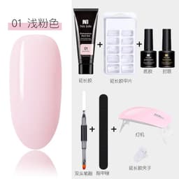 image-15ml Nail Extension Glue Set Nail Mold Double-ended Brush Nail Crystal Extension Glue Set Nail Polish Glue Set