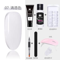 image-15ml Nail Extension Glue Set Nail Mold Double-ended Brush Nail Crystal Extension Glue Set Nail Polish Glue Set