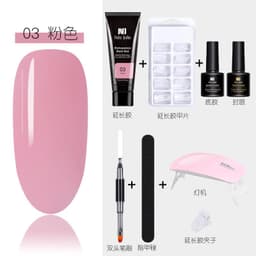 image-15ml Nail Extension Glue Set Nail Mold Double-ended Brush Nail Crystal Extension Glue Set Nail Polish Glue Set