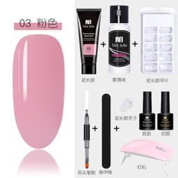 image-15ml Nail Extension Glue Set Nail Mold Double-ended Brush Nail Crystal Extension Glue Set Nail Polish Glue Set