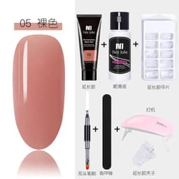 image-15ml Nail Extension Glue Set Nail Mold Double-ended Brush Nail Crystal Extension Glue Set Nail Polish Glue Set
