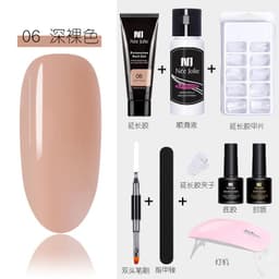 image-15ml Nail Extension Glue Set Nail Mold Double-ended Brush Nail Crystal Extension Glue Set Nail Polish Glue Set