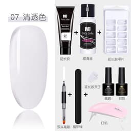image-15ml Nail Extension Glue Set Nail Mold Double-ended Brush Nail Crystal Extension Glue Set Nail Polish Glue Set