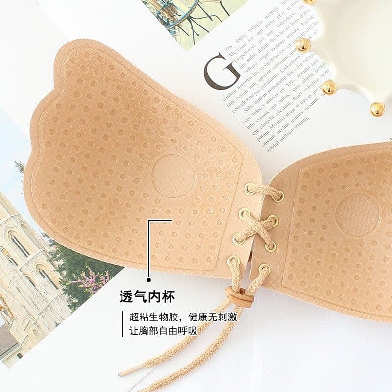 image-Lala goddess invisible chest paste wedding dress gathered non-slip on the support oversized breast breast bra wholesale one piece on behalf of