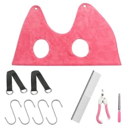 image-Dog Cat Hammock Pet Nail Trimming Small and Medium Cat and Dog Absorbent Grooming Hammock