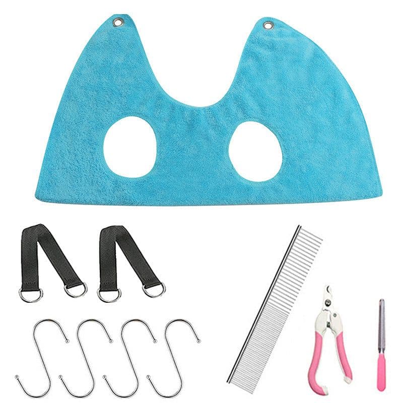 image-Dog Cat Hammock Pet Nail Trimming Small and Medium Cat and Dog Absorbent Grooming Hammock
