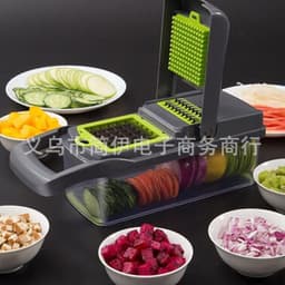 image-Amazon's new 14-piece set of multi-function vegetable cutter household vegetable cutter artifact cutting potato shreds dicing slicer