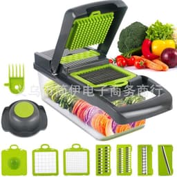 image-Amazon's new 14-piece set of multi-function vegetable cutter household vegetable cutter artifact cutting potato shreds dicing slicer