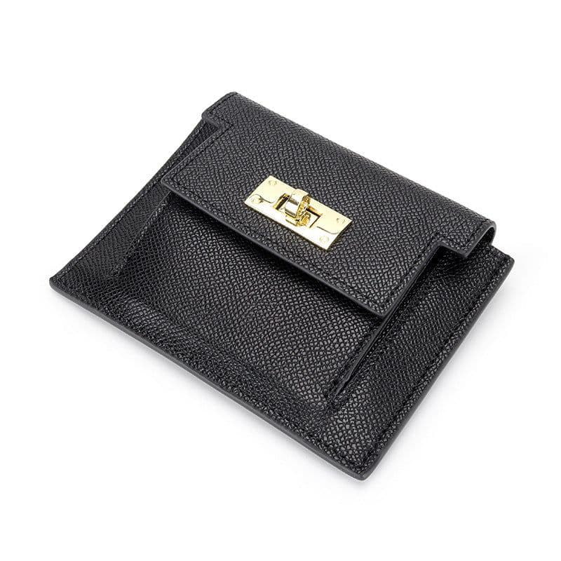 image-Leather wallet card bag all-in-one bag women's short leather palm pattern simple coin purse 2022 new small wallet