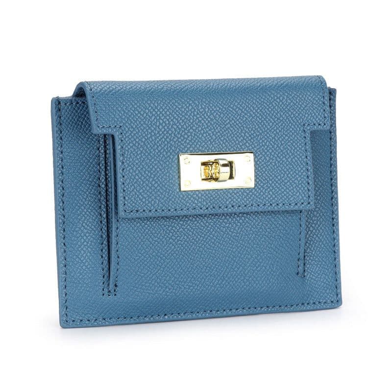 image-Leather wallet card bag all-in-one bag women's short leather palm pattern simple coin purse 2022 new small wallet