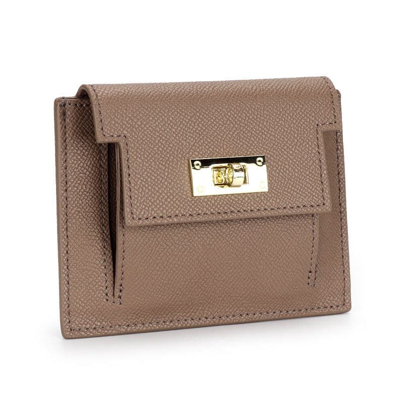 image-Leather wallet card bag all-in-one bag women's short leather palm pattern simple coin purse 2022 new small wallet