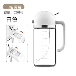 image-Amazon hot selling dual-use oil pot household kitchen tools pouring oiler spray bottle barbecue seasoning bottle pouring spray bottle