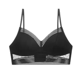 image-No steel ring big breast women's underwear sexy big open back beautiful back U-shaped bra summer one-piece thin invisible bra