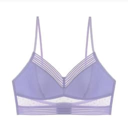 image-No steel ring big breast women's underwear sexy big open back beautiful back U-shaped bra summer one-piece thin invisible bra