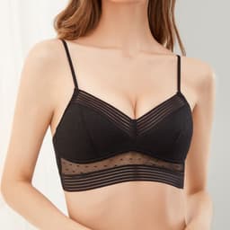 image-No steel ring big breast women's underwear sexy big open back beautiful back U-shaped bra summer one-piece thin invisible bra
