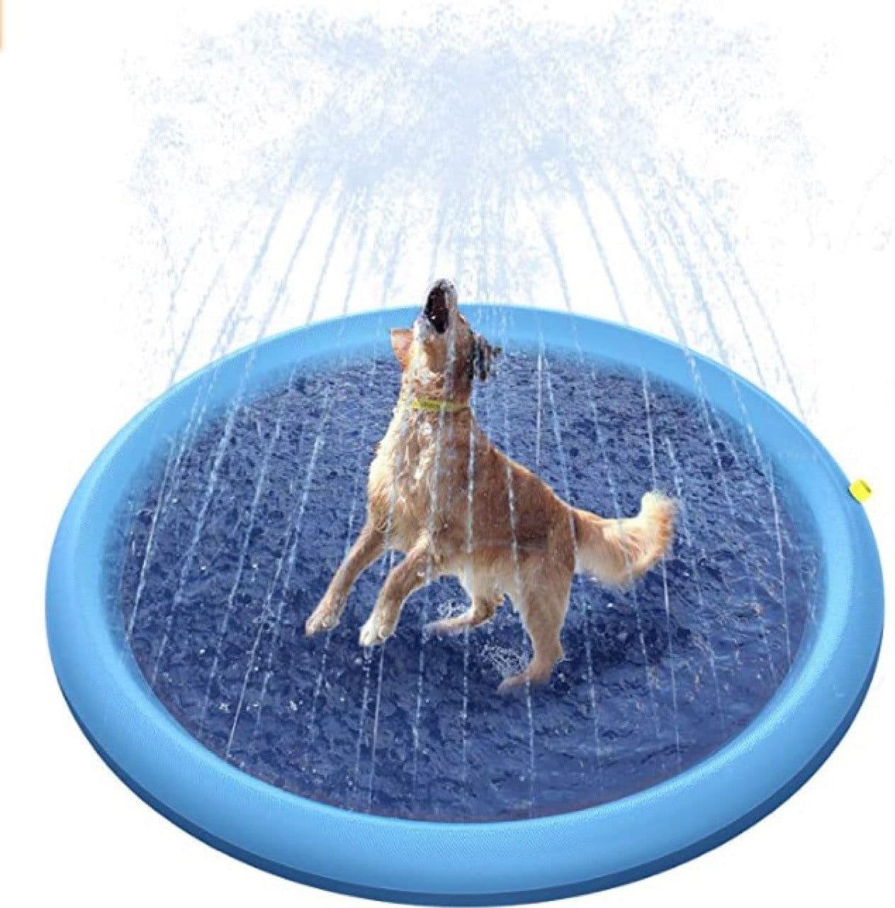 image-Spot PVC pet water spray pad pet swimming pool folding pool water spray toy dog outdoor pet pad
