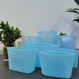 image-Spot manufacturers food grade silicone fresh-keeping bag refrigerator frozen food storage bag self-sealing zipper sealed food