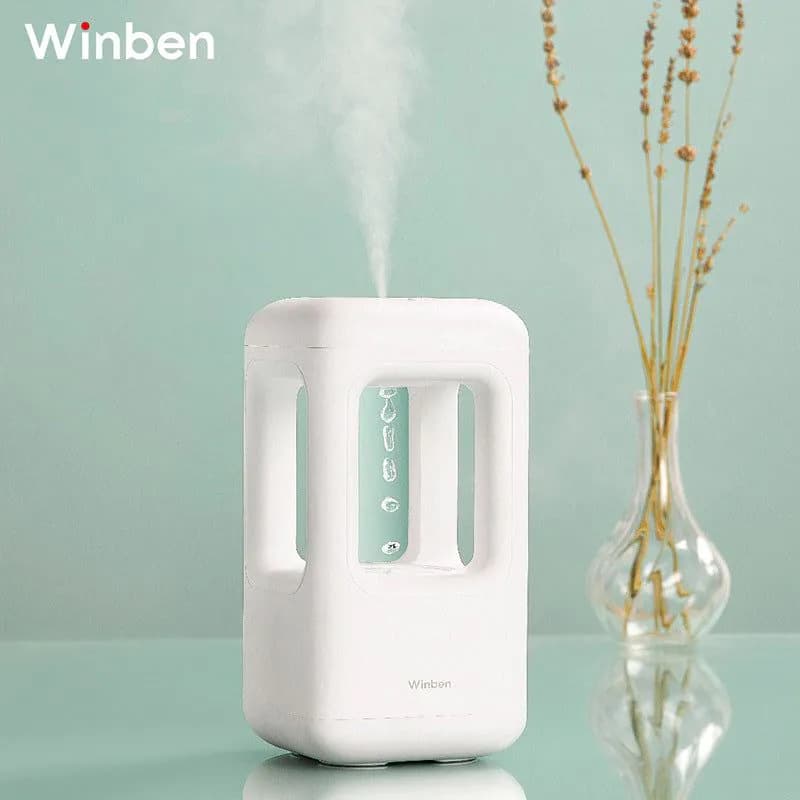 image-Winben Weiben anti-gravity water droplet humidifier home atmosphere lamp water droplet backflow camping equipment atomizer