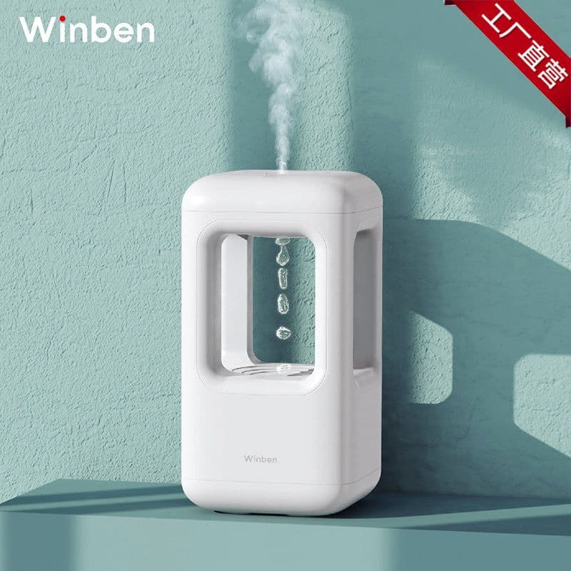 image-Winben Weiben anti-gravity water droplet humidifier home atmosphere lamp water droplet backflow camping equipment atomizer