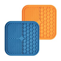 image-Pet licking pad Amazon silicone pet food utensils Sucker licking pad slow-feeding pad anti-choking slow-food bowl dog licking pad