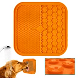 image-Pet licking pad Amazon silicone pet food utensils Sucker licking pad slow-feeding pad anti-choking slow-food bowl dog licking pad
