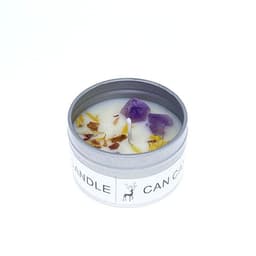 image-Aromatherapy candles Crystal stone dried flower candles Silver tin candles Hotel wedding souvenir candles