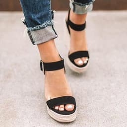 image-Best selling European and American foreign trade 2021wish Amazon AliExpress new high-heeled wedge hemp rope platform sandals for women