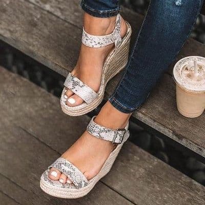 image-Best selling European and American foreign trade 2021wish Amazon AliExpress new high-heeled wedge hemp rope platform sandals for women
