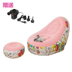 image-New thickened inflatable lazy sofa with footrest leisure sofa recliner portable storage air chair one piece