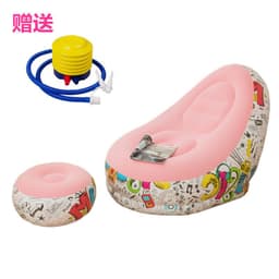 image-New thickened inflatable lazy sofa with footrest leisure sofa recliner portable storage air chair one piece