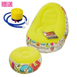 image-New thickened inflatable lazy sofa with footrest leisure sofa recliner portable storage air chair one piece
